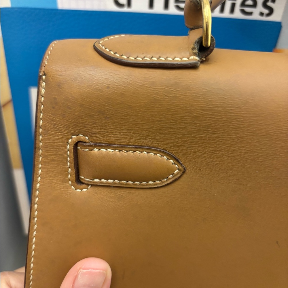 Hermes box calf sellier 32cm Natural Kelly - Picture 11 of 12